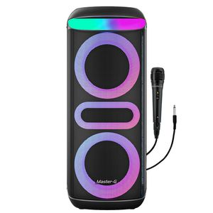 Parlante Karaoke Bluetooth 8” x2 con Micrófono MGZEUS