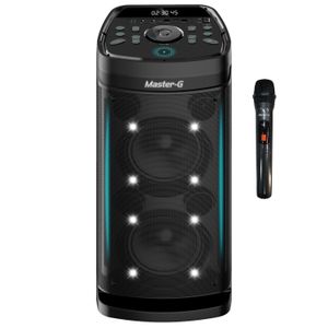 Parlante Bluetooth 8" x2 Karaoke Carga Inalámbrica ELECTROVIBES