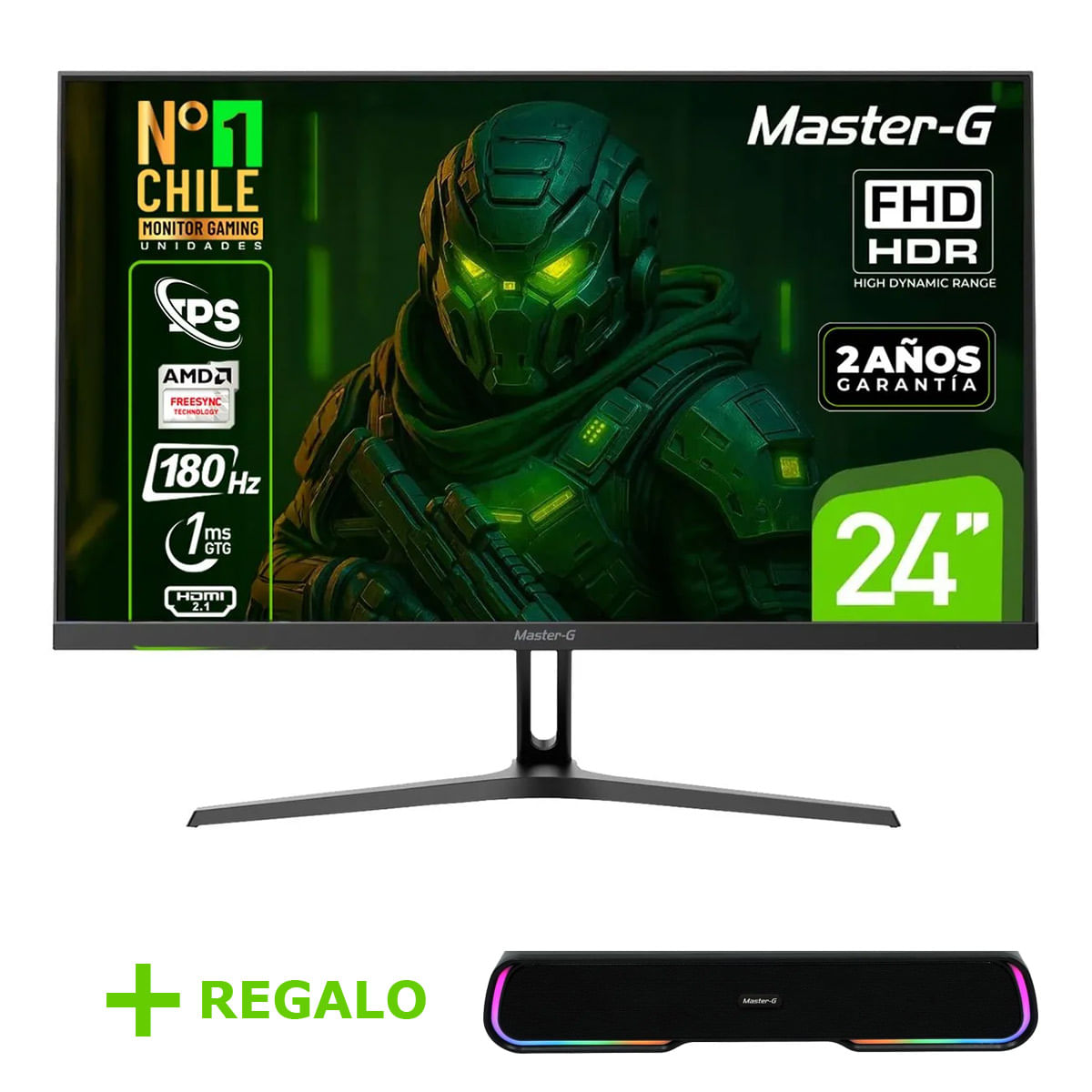 Monitor Gamer 24"" Fhd Ips Hdr 180Hz 1Ms Mgmg2441P Master-G